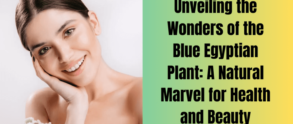 Unveiling the Wonders of the Blue Egyptian Plant: A Natural Marvel for Health and Beauty