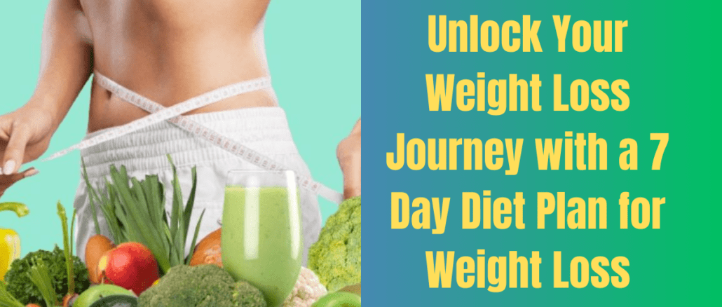 Unlock Your Weight Loss Journey with a 7 Day Diet Plan for Weight Loss